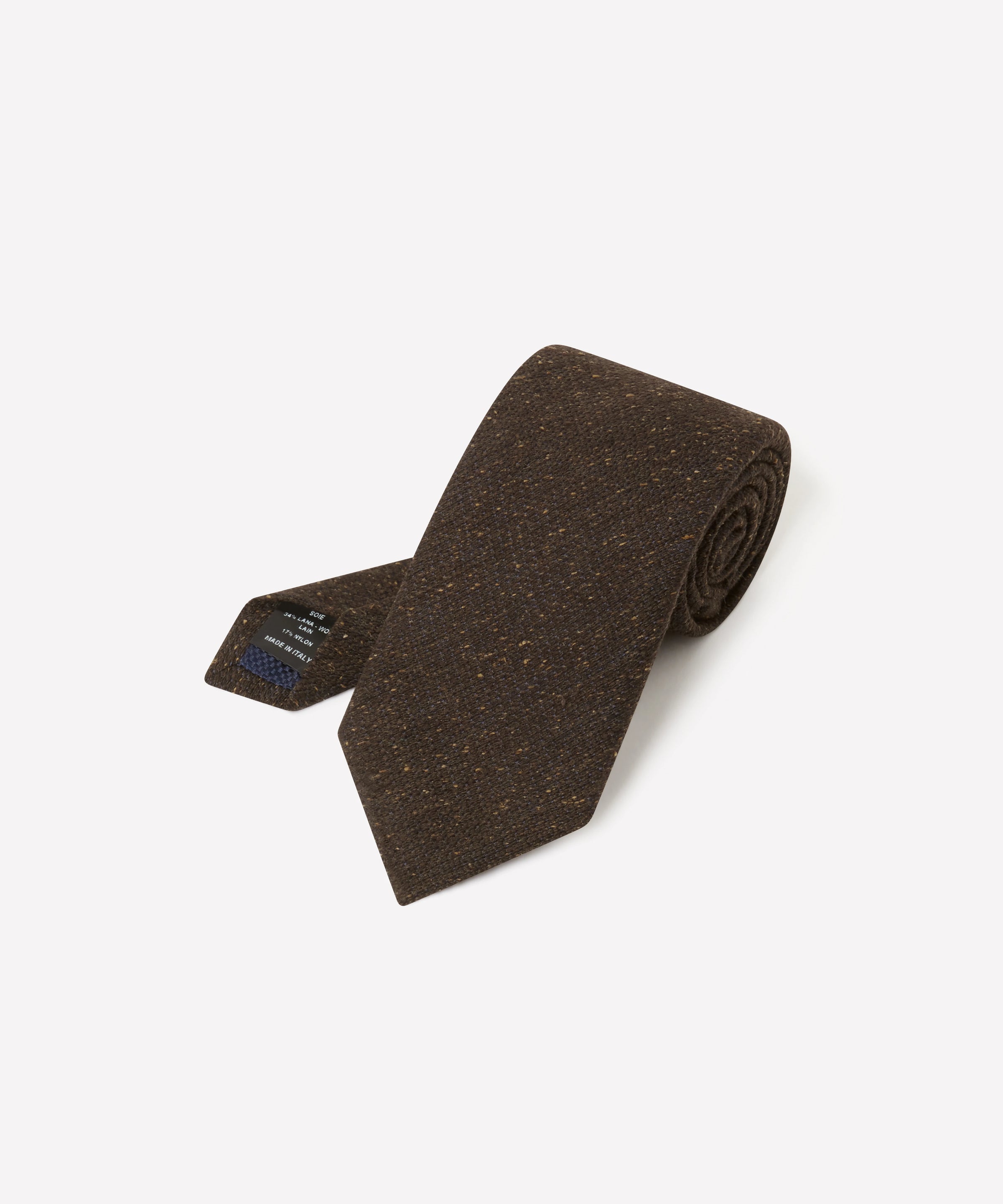 Chocolate Textured Slub Silk Tie