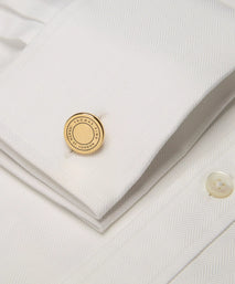 Navy Blue Enamel Jermyn St Cufflinks Gold Finish