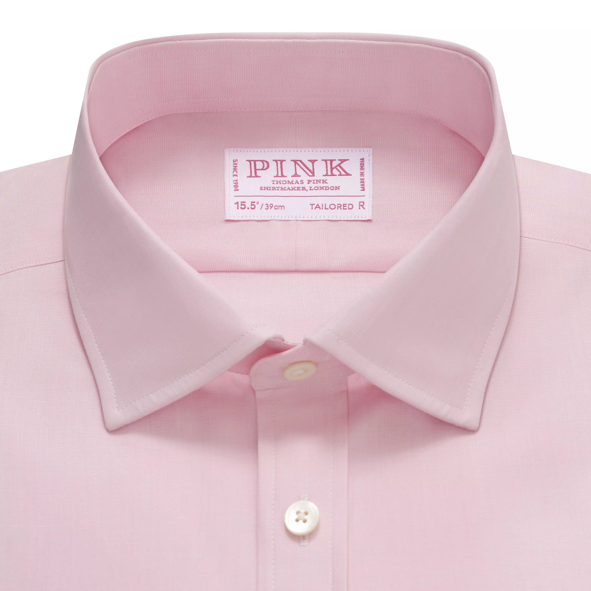 Pink Tailored Fit End on End Formal Shirt