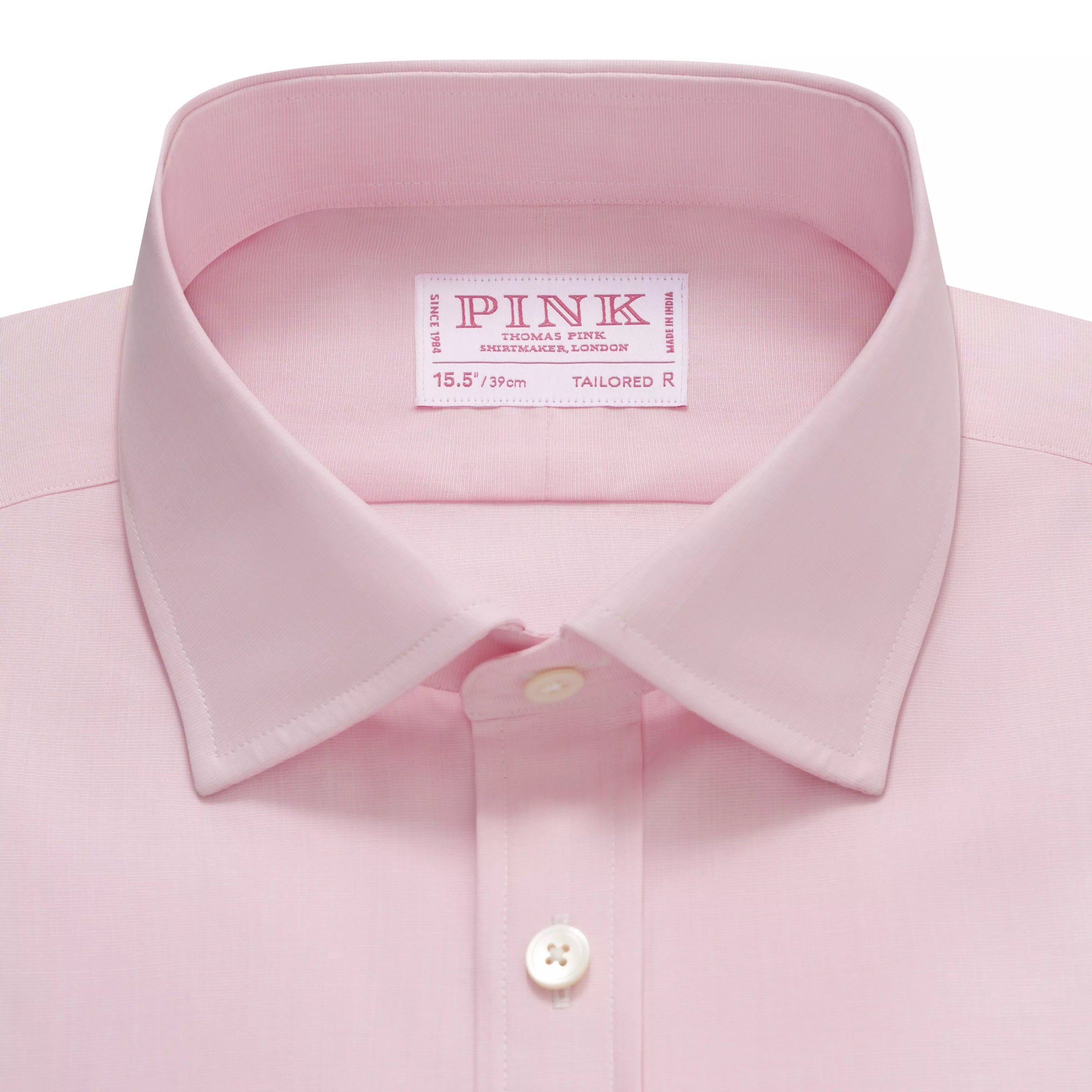 Pink Tailored Fit End on End Formal Shirt