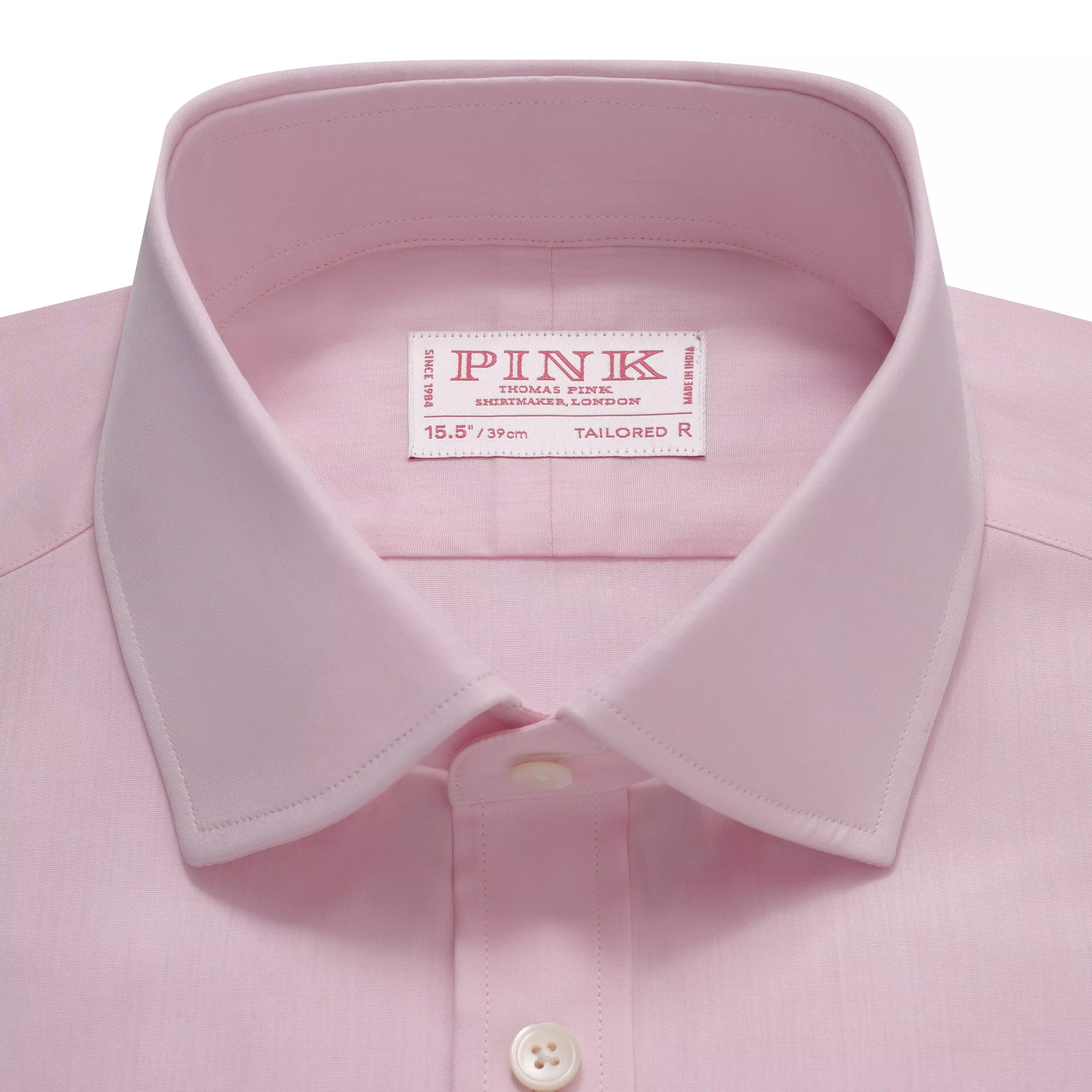 Pale Pink Tailored Fit Double Cuff Poplin Formal Shirt