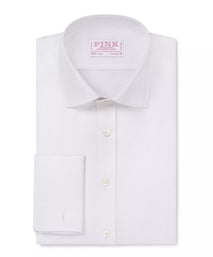 White Classic Fit Double Cuff Royal Twill Formal Shirt