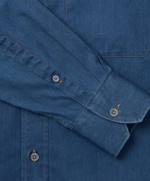 Indigo Tailored Fit Smart Casual Fine Twill Shirt